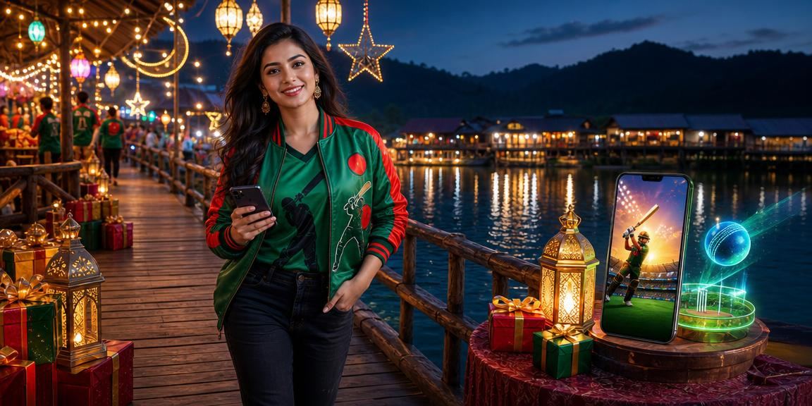 বান্দরবানে ঈদ উৎসবে ক্রিকেট বেটিং উপভোগ করছেন একজন বাংলাদেশি ব্যক্তি