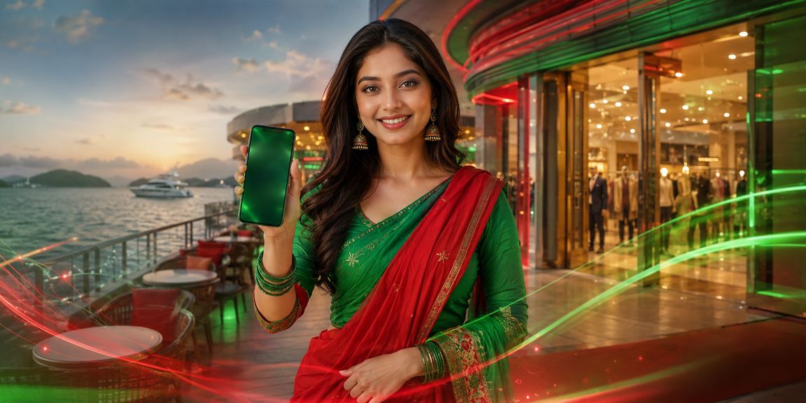 গাজীপুরে একজন ব্যক্তি লাল-সবুজ ডিজাইনের রিবেট বোনাস ভাউচার দেখছেন