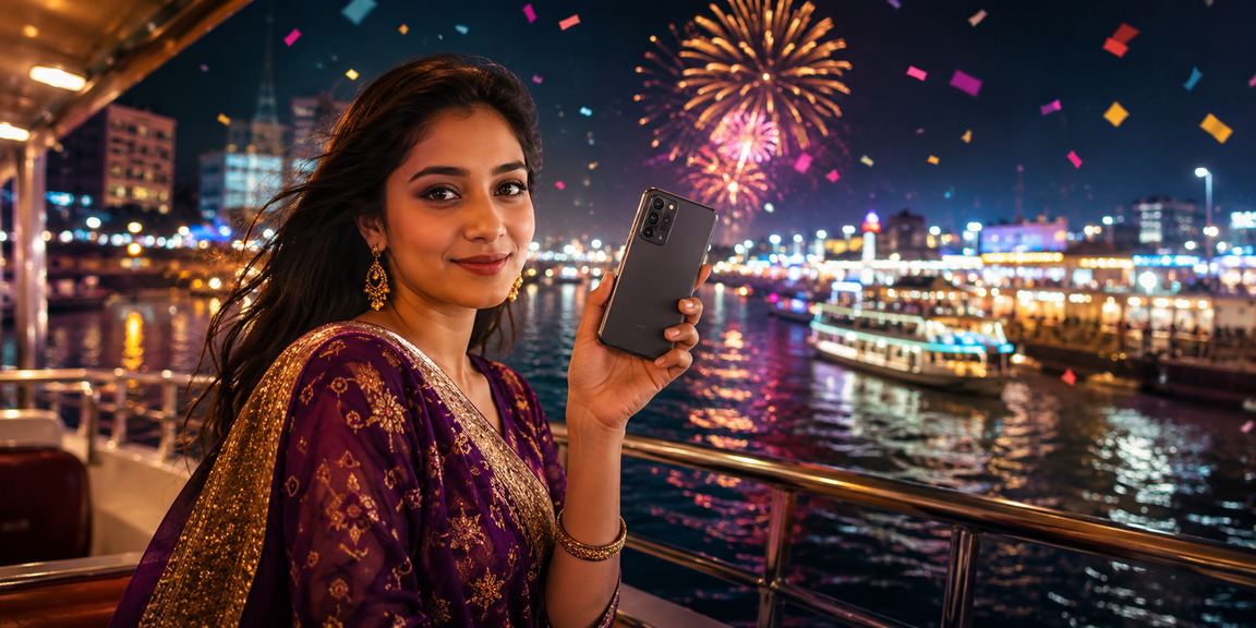খুলনার নাইট মার্কেটে একজন ব্যক্তি মোবাইলে ডিপোজিট করছেন