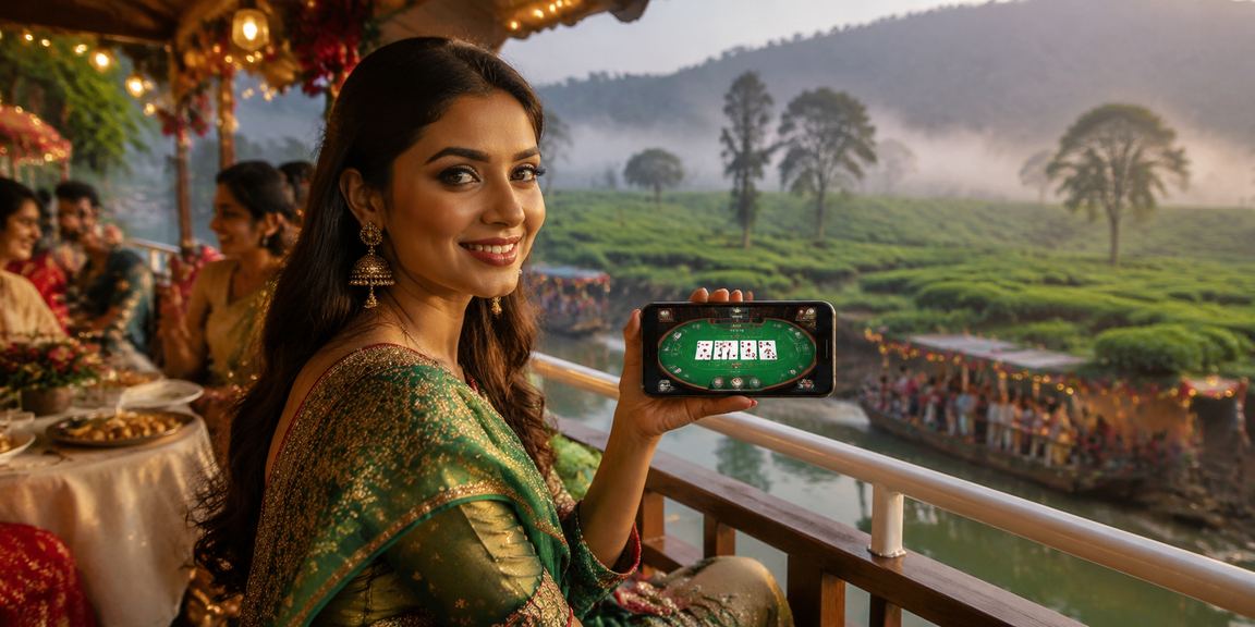 সিলেটের চা বাগানে একজন ব্যক্তি মোবাইল গেমিং উপভোগ করছেন